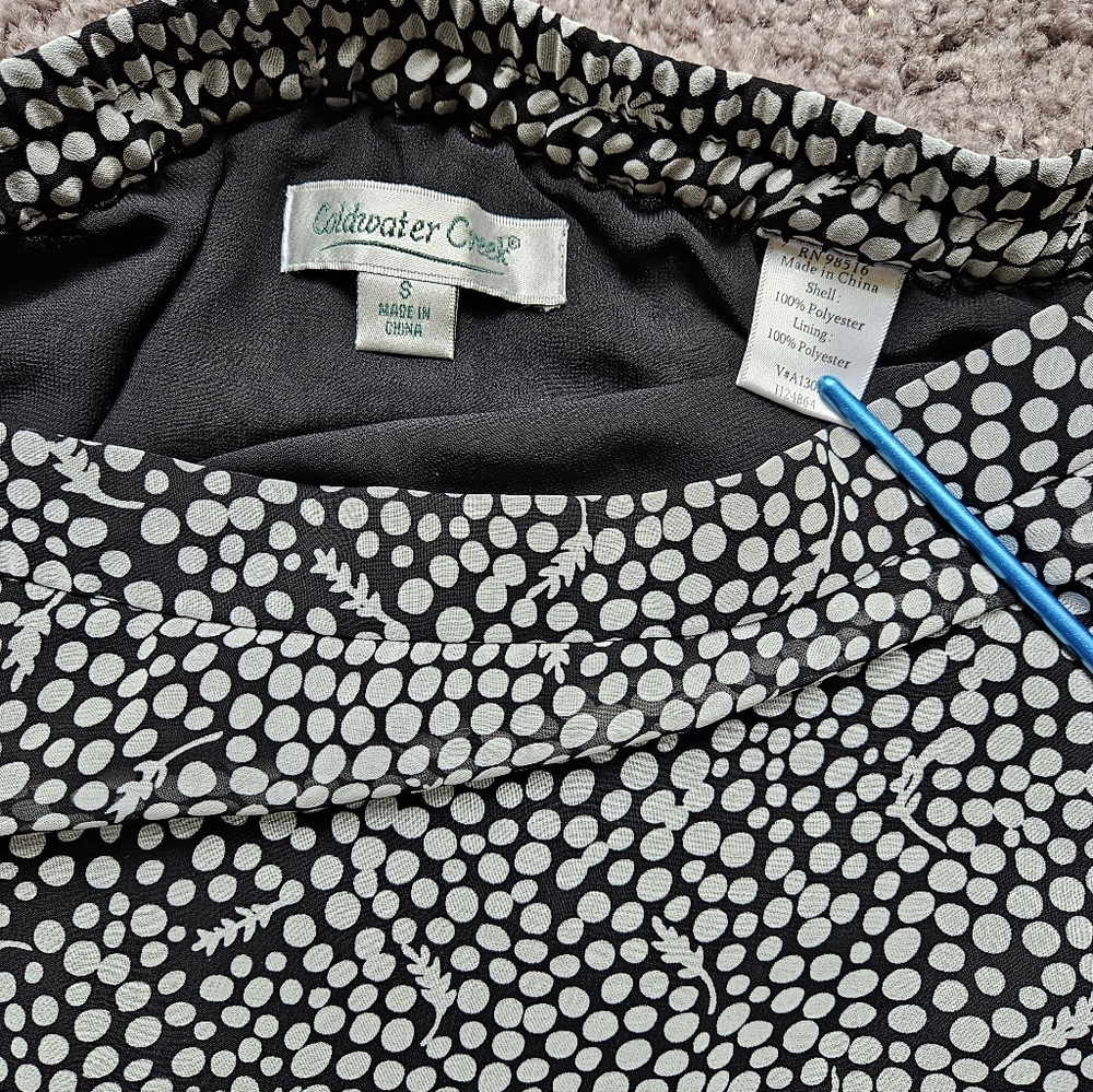 Coldwater Creek Black and White Floral Midi Skirt - Picture 6 of 8